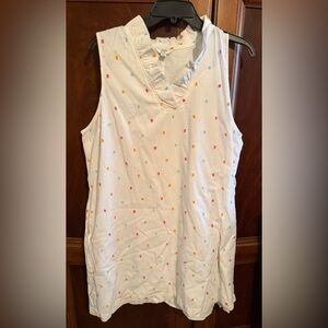 Crown and Ivy Sleeveless Ruffle Neck Dress Size Large